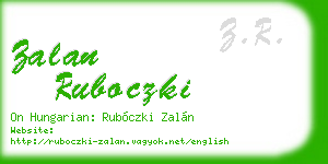 zalan ruboczki business card