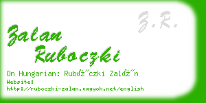 zalan ruboczki business card